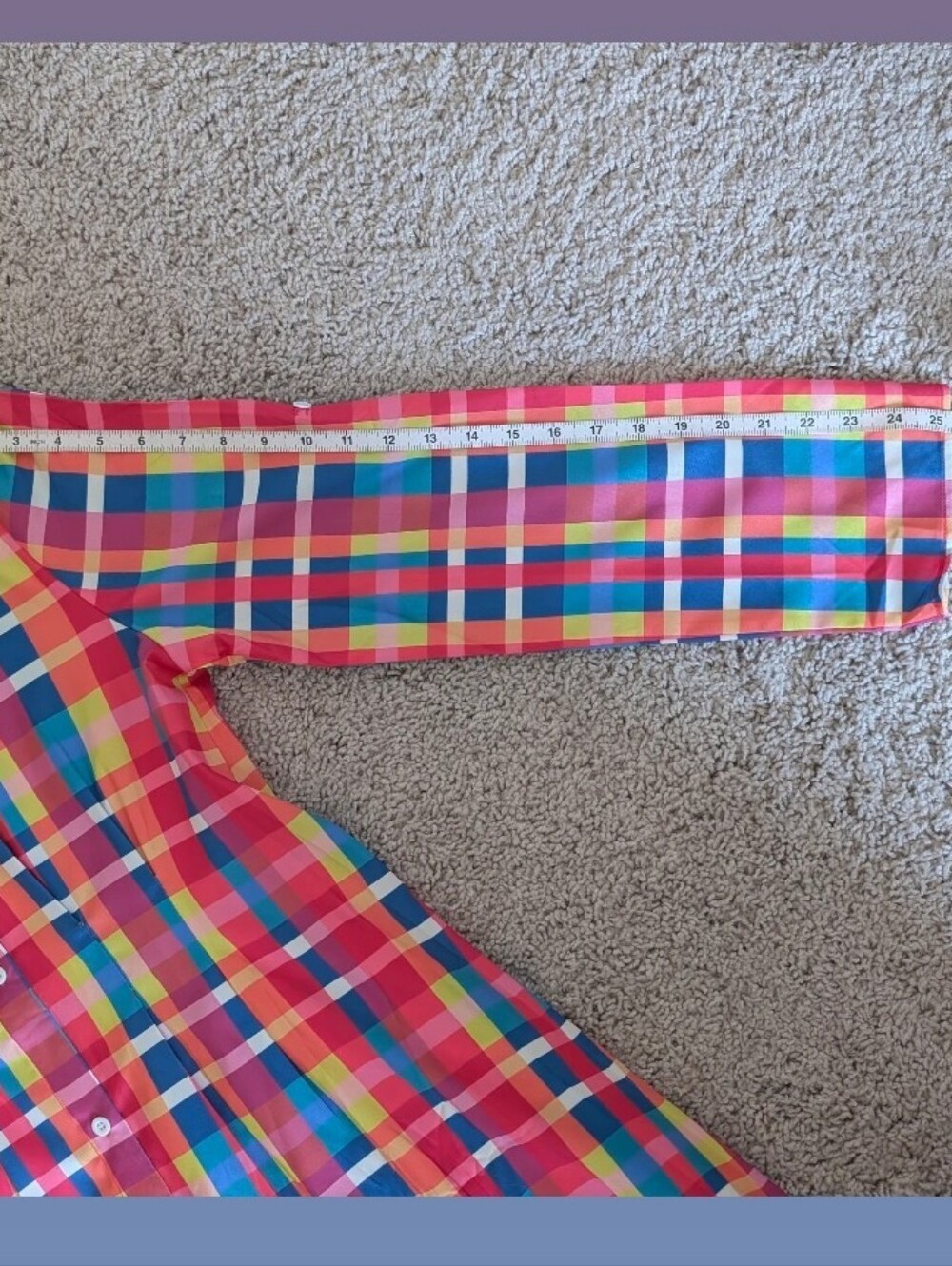 NWT Made With Love Vibrant Plaid Shirt Dress - Size M - Picture 7 of 11